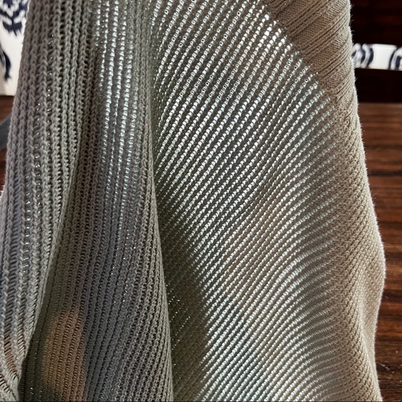 LOFT XL cropped boxy open weave mint sweater. EUC - Picture 4 of 11